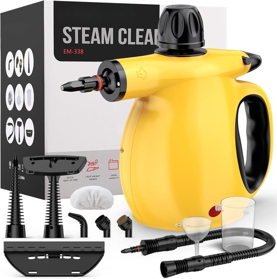 Krachtige handstoomreiniger met 10 hulpstukken