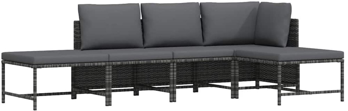 Vidaxl Tuinstoel 1 Grijs Loungestoel