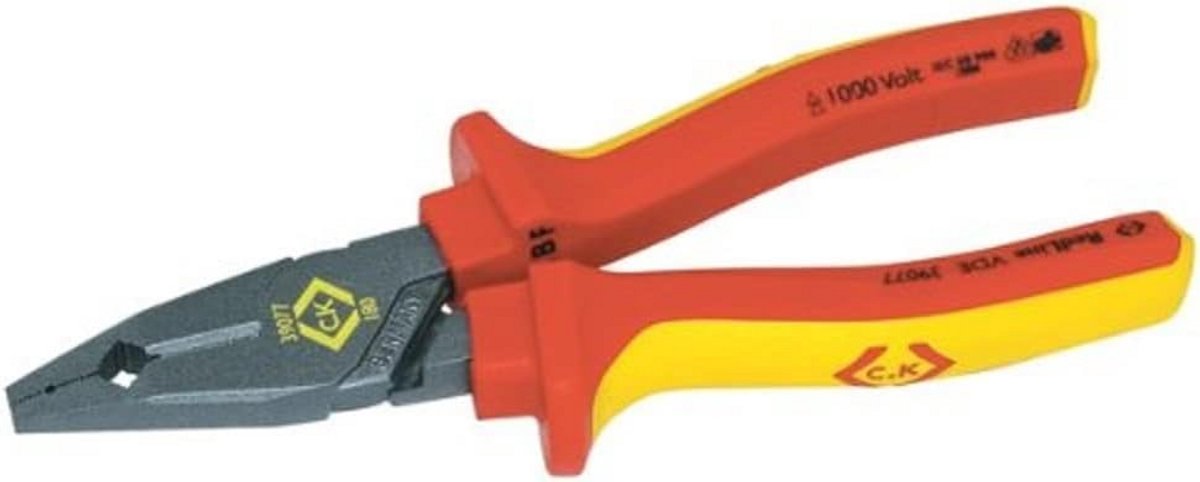 Geïsoleerde Combinatietang 180mm met Afgeronde Bek