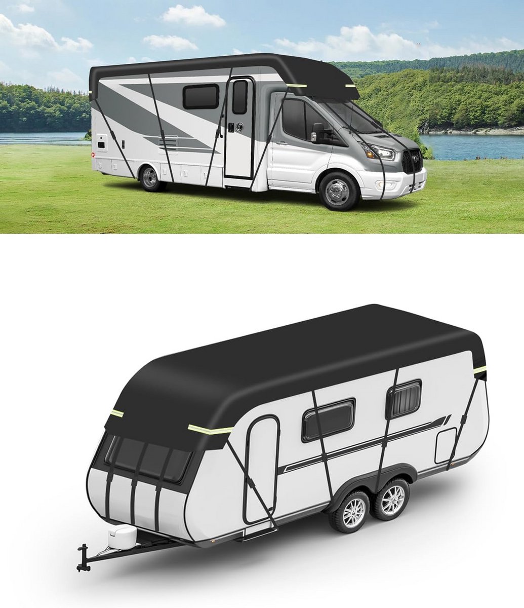 Universele Waterdichte Top Cover voor Caravan Dak en Camper - UV Bescherming 5,5 x 3m