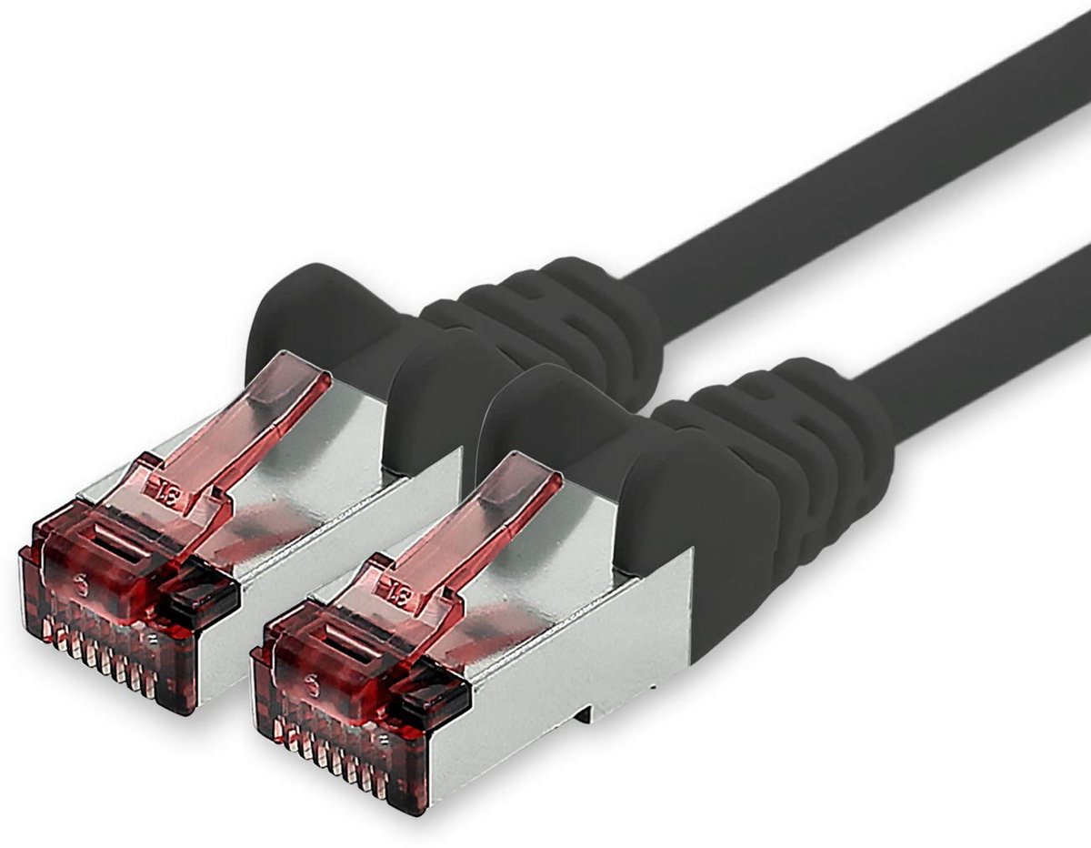 Netwerkkabel CAT6 0,5m Zwart SFTP Patchkabel voor Gigabit Ethernet