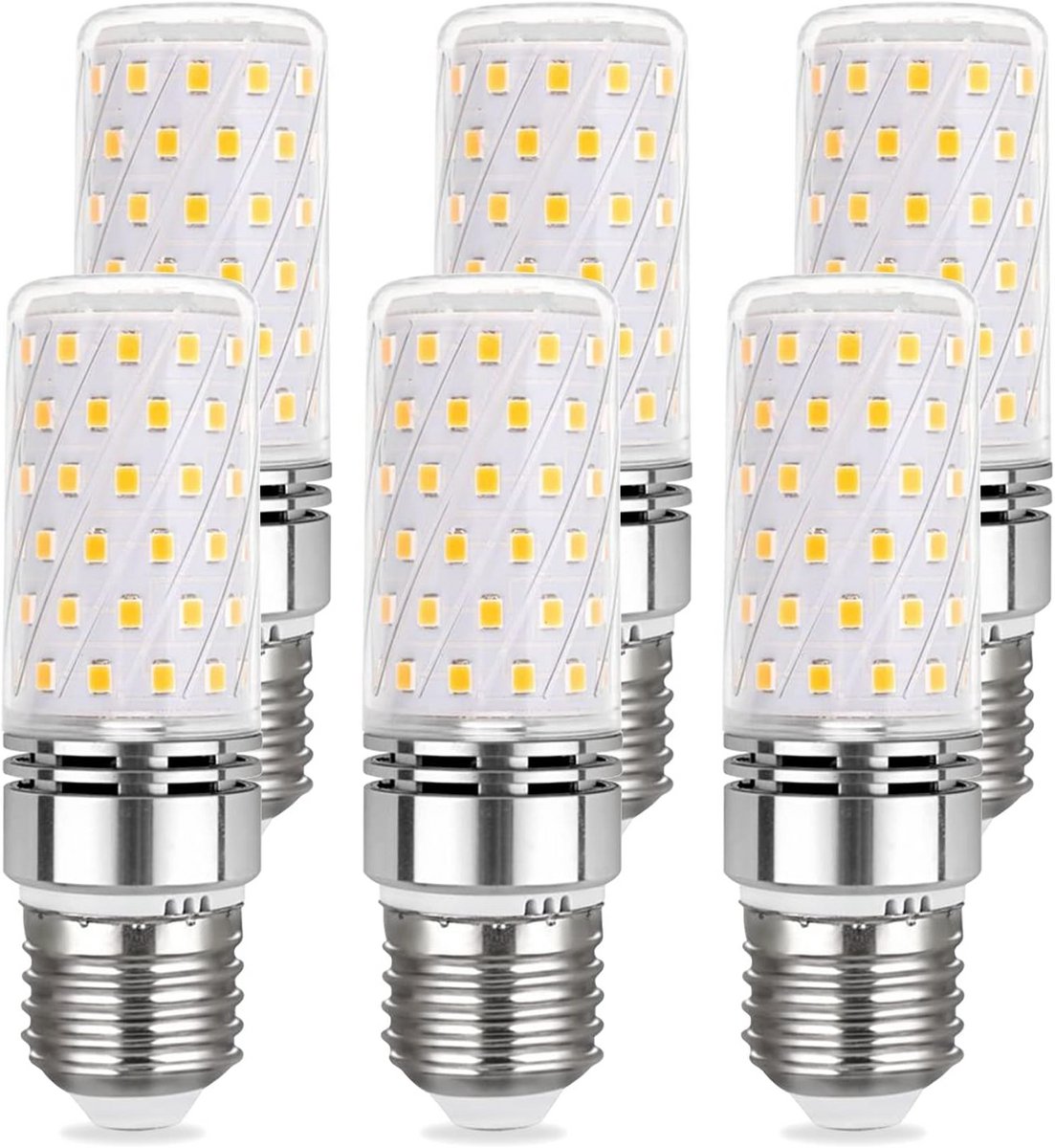 Set van 6 LED Lampen E27 12W Neutraal Wit 4000K 1450LM Vervangt 100W Grootverbruik