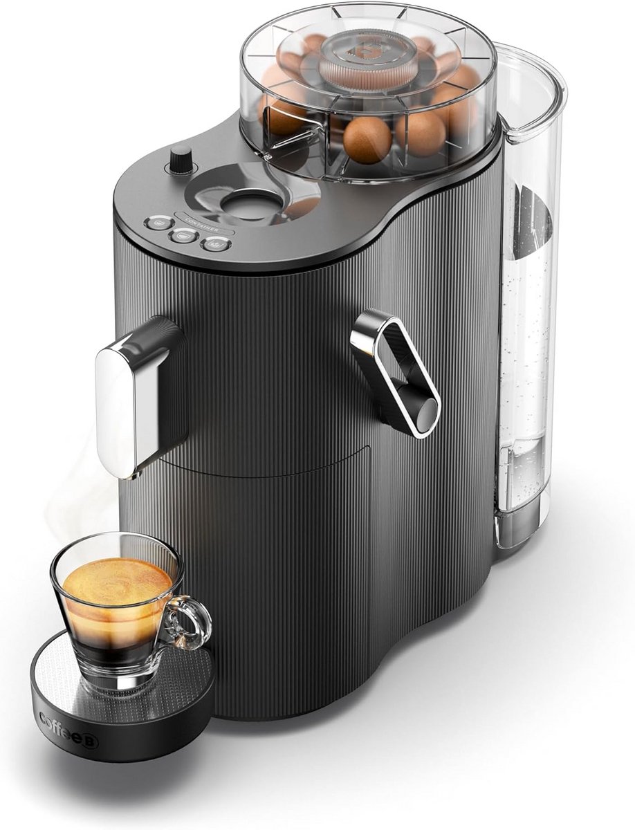 Compact Koffiezetapparaat voor Koffieballen - Zwart