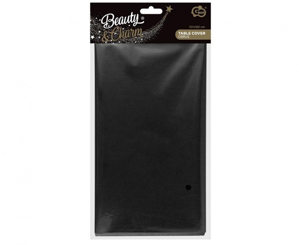 Kleurmatte zwarte film tafelkleed 137x183 cm
