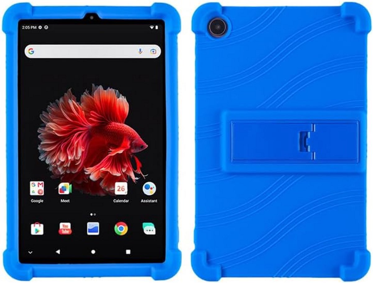 Schokbestendige siliconen hoes met standaard voor 8.4 inch tablet