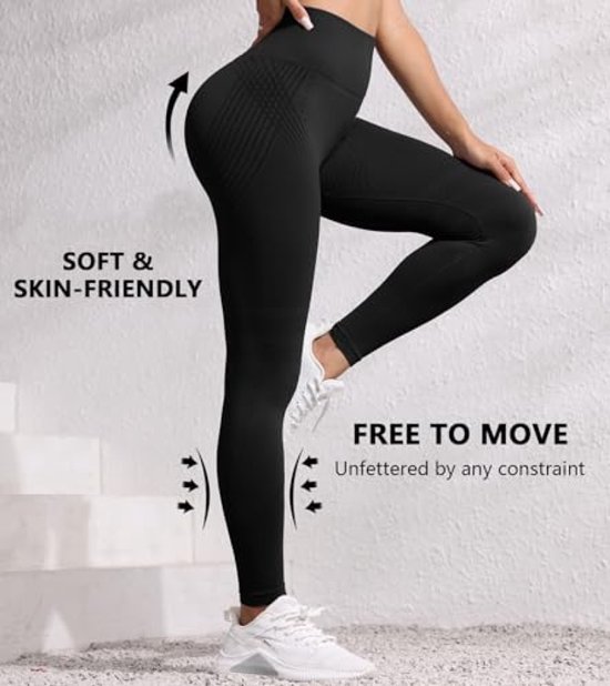 Dames Sportlegging Hoge Taille - Compressie & Ondersteunend - Naadloze Yogabroek — afbeelding 3