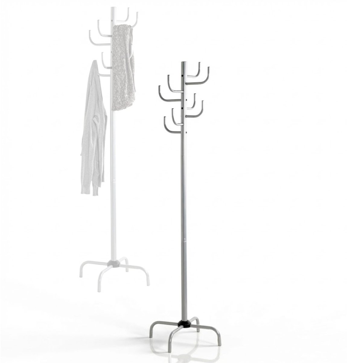 NBAP® Kapstok Staand - Garderoberek - Kledingrek Haken- Industrieel - Aluminum