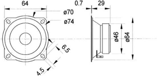 Dome Tweeter voor Hifi Luidspreker - 8 Ohm — afbeelding 3