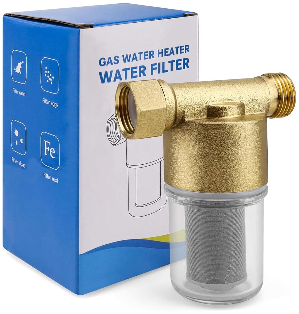 Waterfilter voor kraan - Kalk- en roestvrij waterfilter - Effectieve filtratie voor douches, kranen en wasmachines