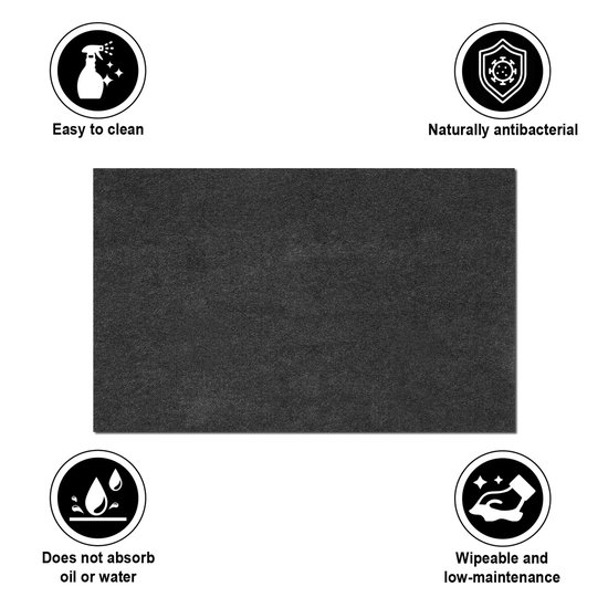 BBQ Mat Rechthoek 100x120 cm - Barbecue vloermat voor BBQ - Grijs Barbecue tapijt voor barbecueën, terras en tuin van BBQ+ — afbeelding 3
