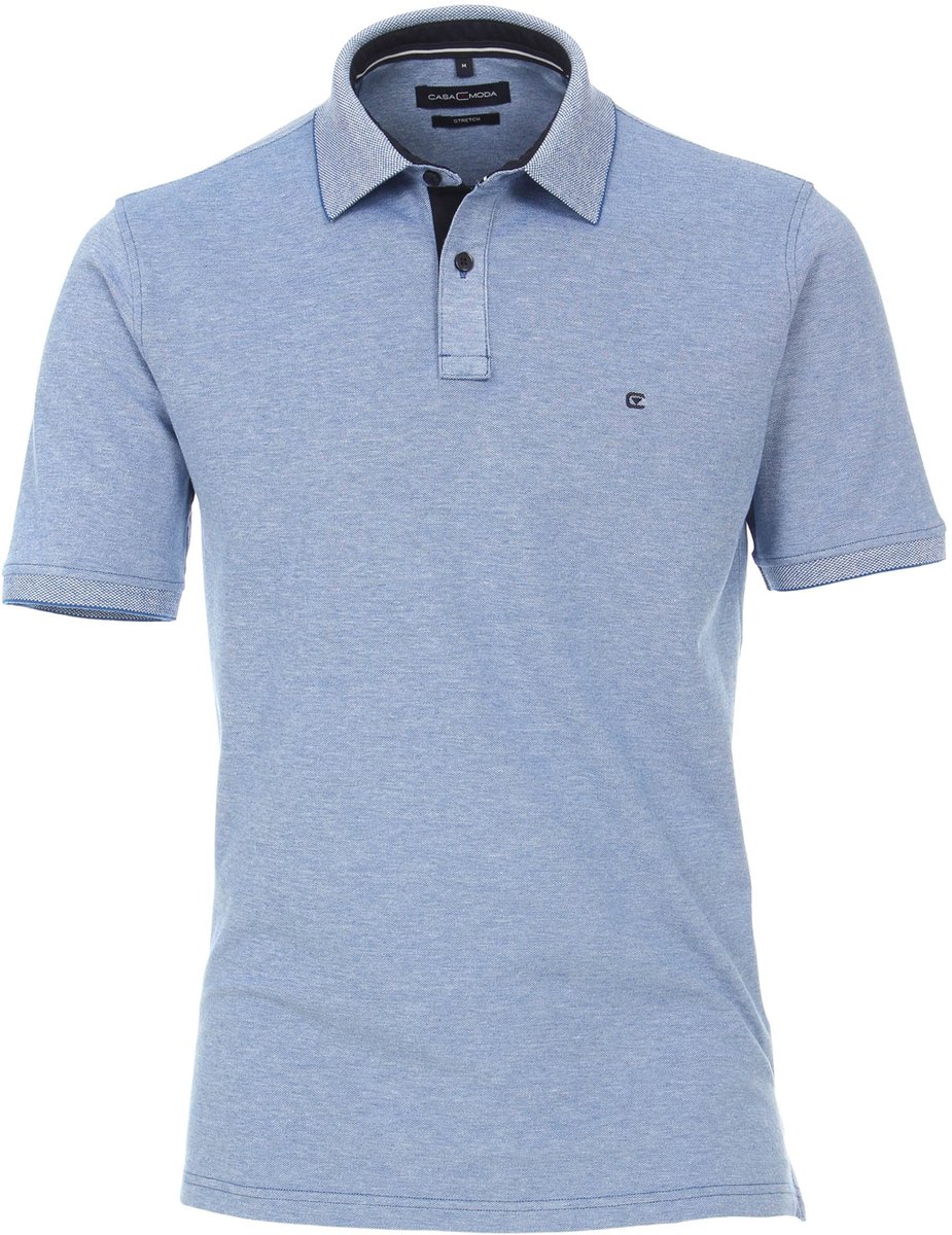 CASAMODA Polo Stretch Melange Groen - Maat XL - Heren