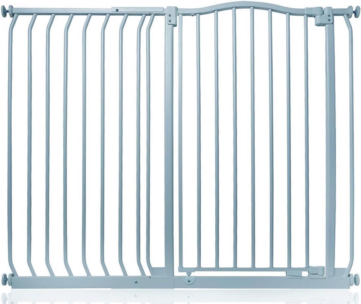 Extra Hoog Metalen Kinderhek Klembevestiging Gebogen Top 100 cm Hoog