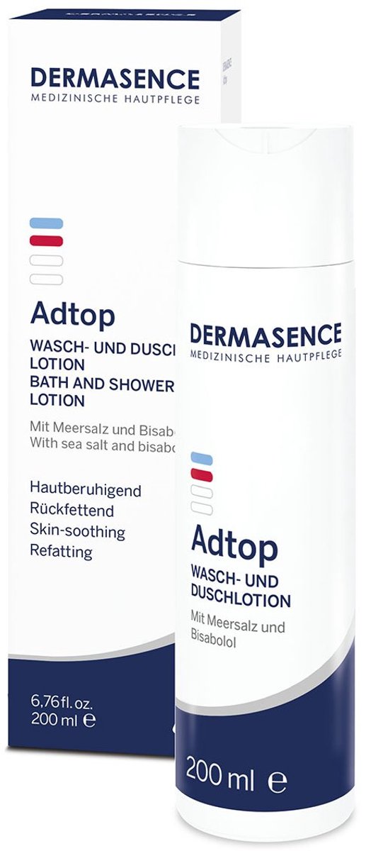 DERMASENCE Adtop Wasch- und Duschlotion hautberuhigend und rückfettend, 200 ml Lotion