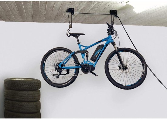 Core® Fietslift Ophangsysteem - Ophangen fiets aan Plafond - Fietstakel XXL - Zwrat - 12 x 28 x 16 cm