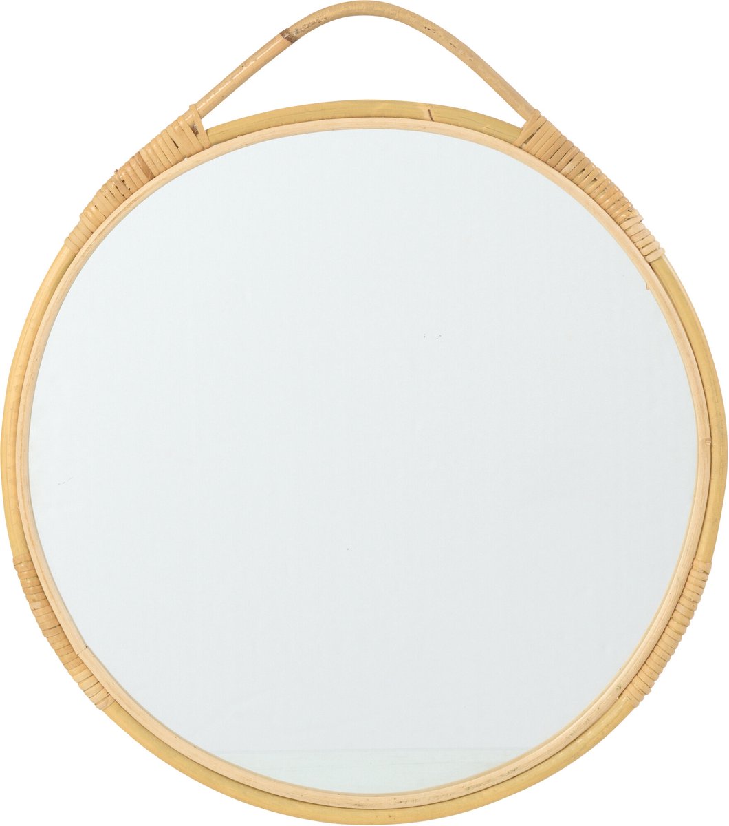 J-Line spiegel Jordan Rond - glas - naturel