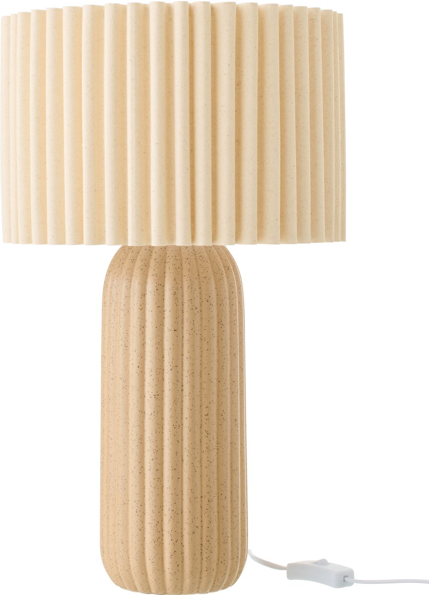 J-Line tafellamp Ruth - keramiek - beige - small