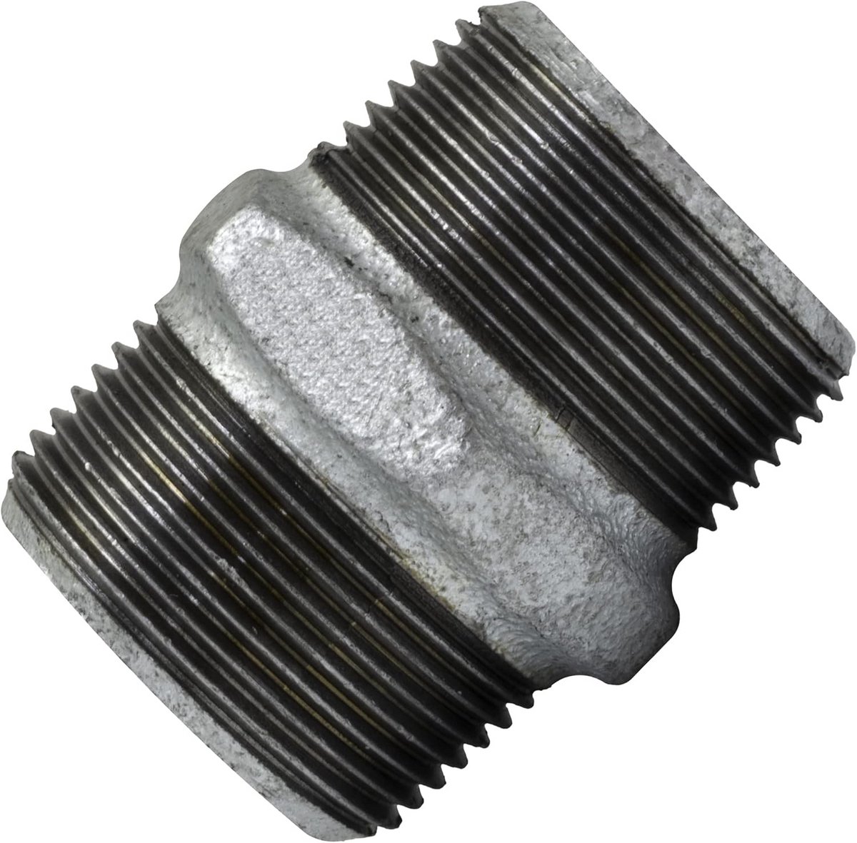 Galvaniseerde Nippel 1 1/4" x 1 1/4" - Manchet Met Dubbele Schroefdraad