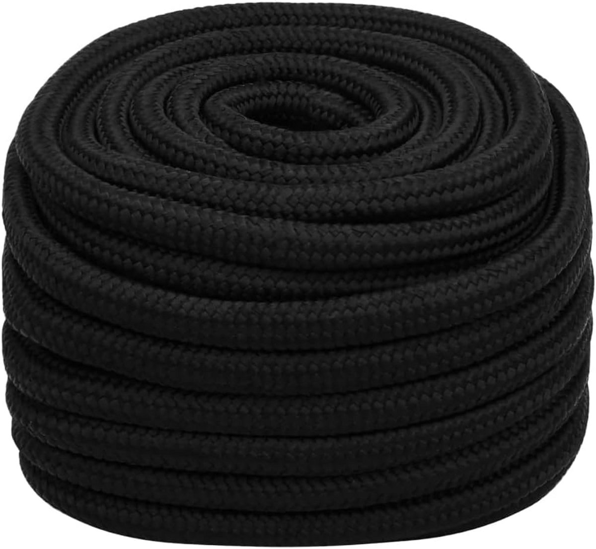Stevig Gevlochten Werktouw Polyester Zwart 20mm x 100m