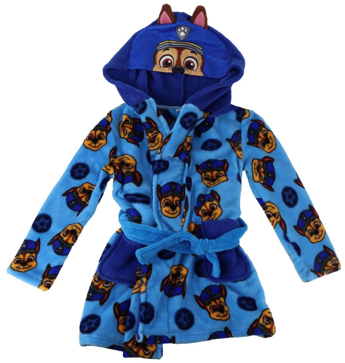 Paw Patrol Badjas - Maat 104 - Chase Ochtendjas - Met capuchon - Blauw