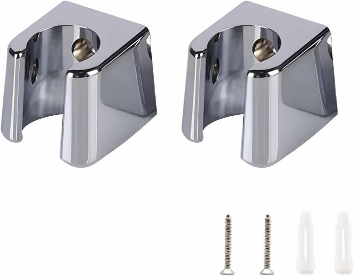 Wjelet 2 stuks douchekophouders, zilveren douchekophouder, ABS-materiaal, douchekophouder