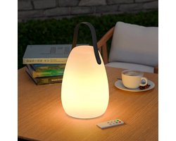 FUYO LED-Oplaadbare Draagbare Snoerloze Dimbare Tafellamp Met 8 Kleuren Tuinlamp - Kleurverandering Voor Slaapkamer, Woonkamer, Buiten, BBQ, Tuin (Keper)