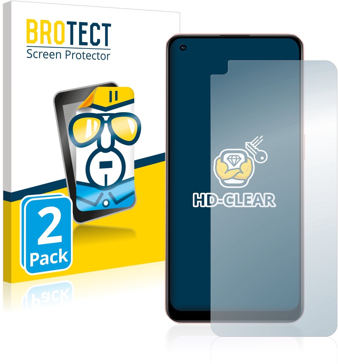 BROTECT - Screenprotector voor Oppo A96 - Folie Beschermfolie transparant 2 Stuks