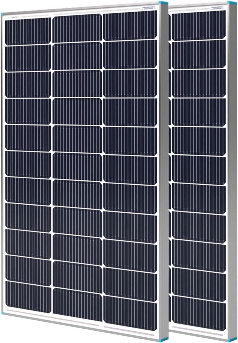 2 zonnepanelen 100 watt 12 volt monokristallijn PV-module voor camper, marine, dak en off-grid toepassingen
