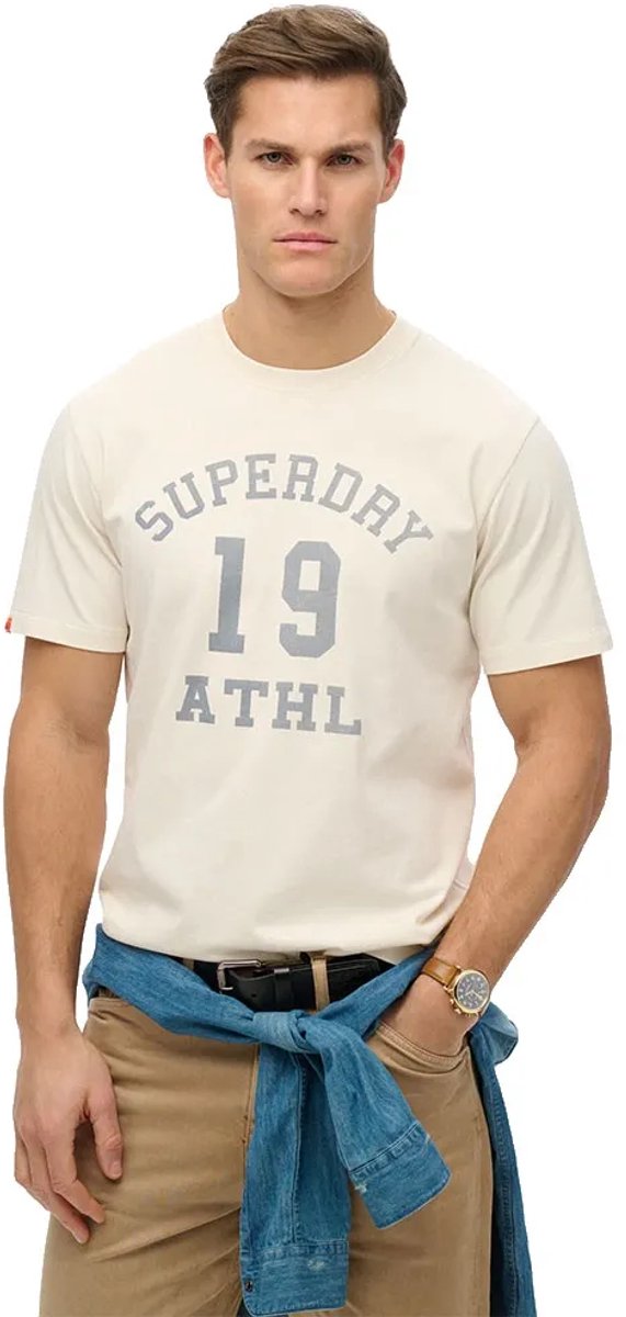 Superdry Vintage Athletic Essential Grafisch T-shirt Heren T-shirts Wit