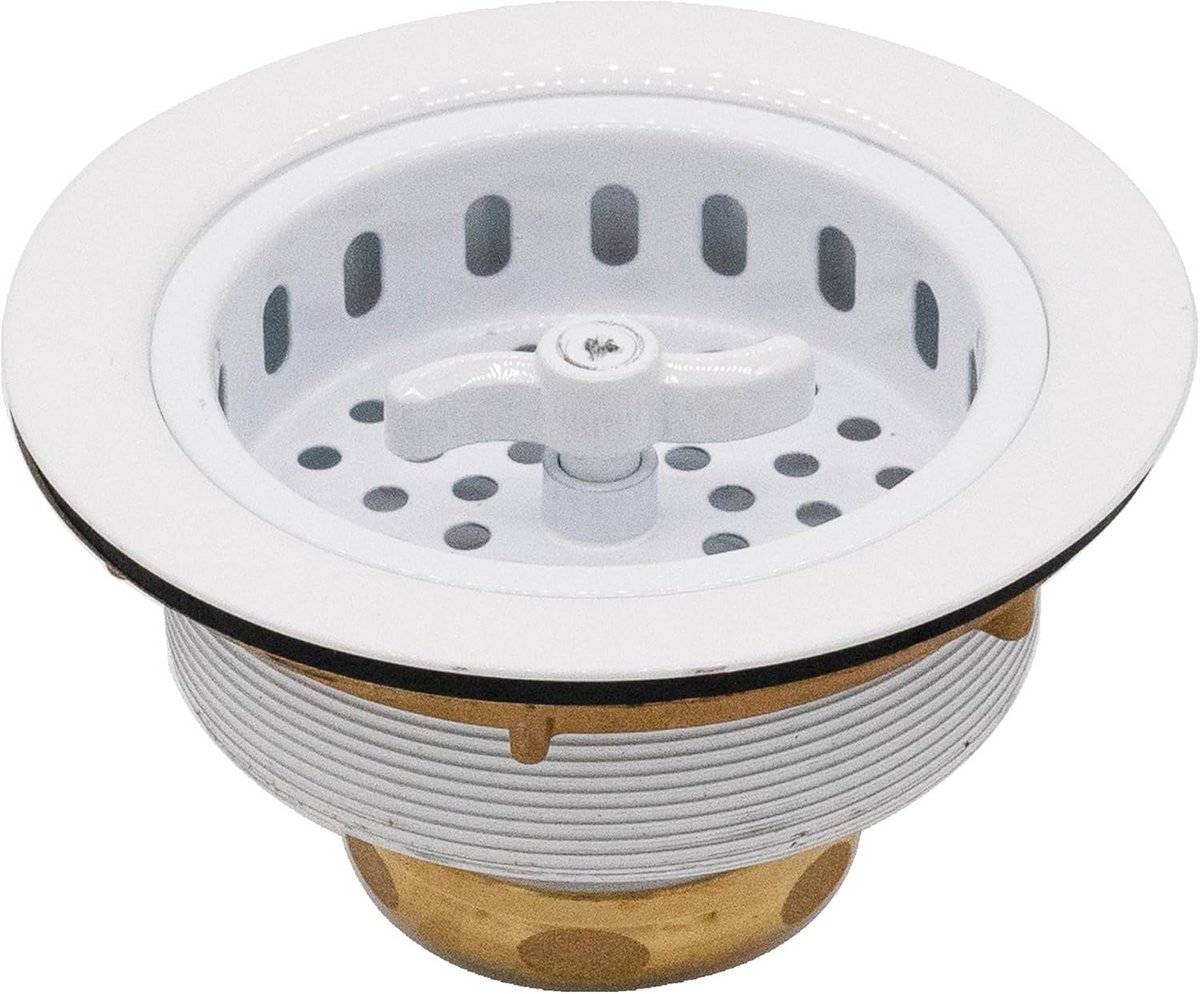 Universele Spoelbak Zeef Gootsteenmand met Vleugelmoer Sluiting 3,5 Inch