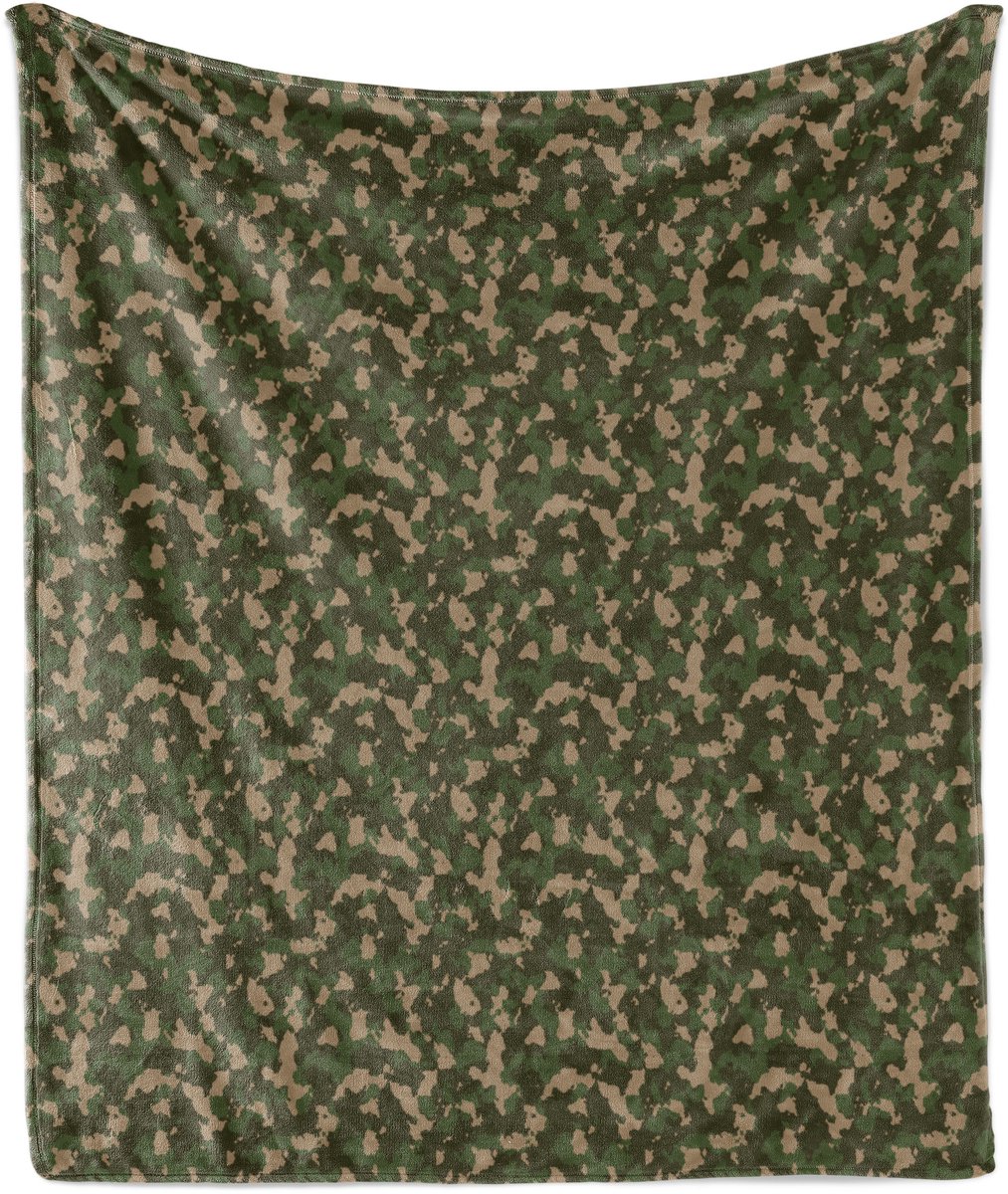 New Bed Camouflage Jungle moeras camouflage kunst Zachte Flanellen Fleece Deken, 200 cm x 153 cm
