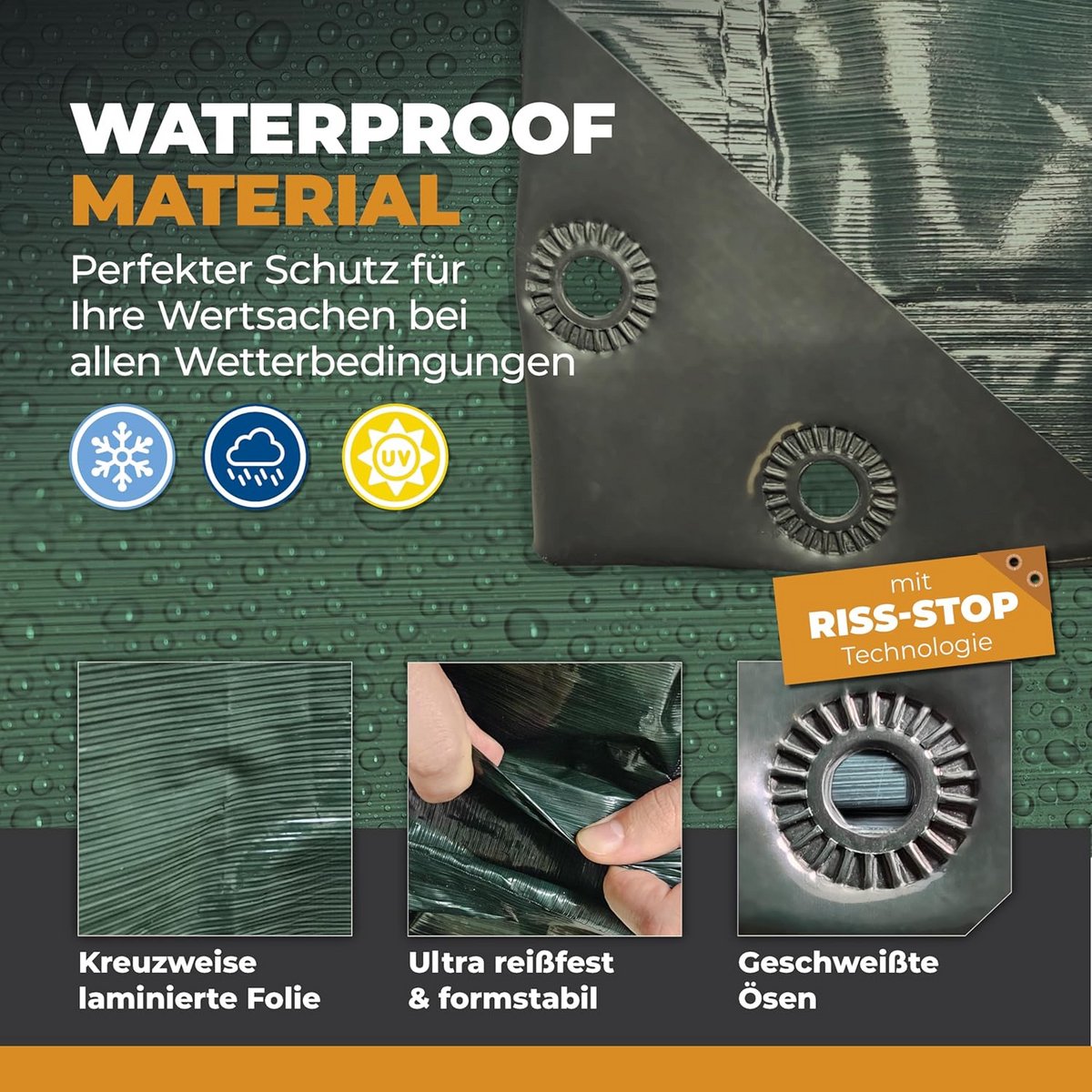 Stevig en Waterdicht Zeil 3 x 4 meter 90 g/m² voor Tuin en Bouw