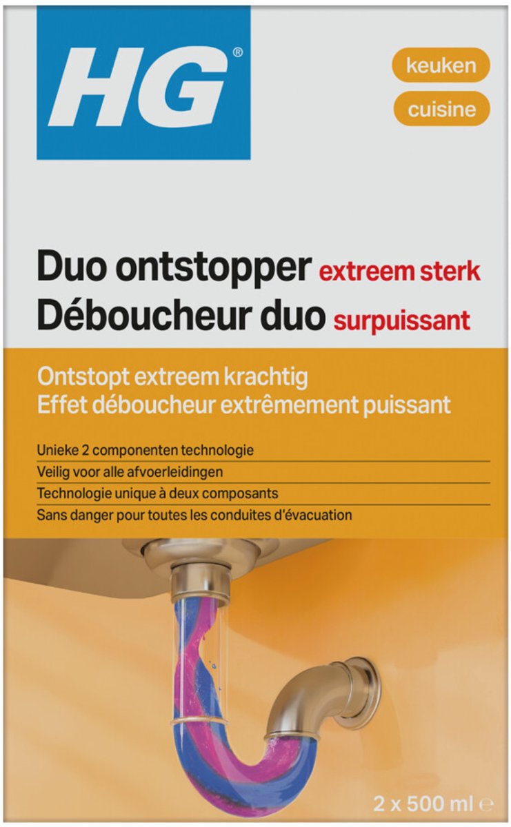 HG duo ontstopper 1L