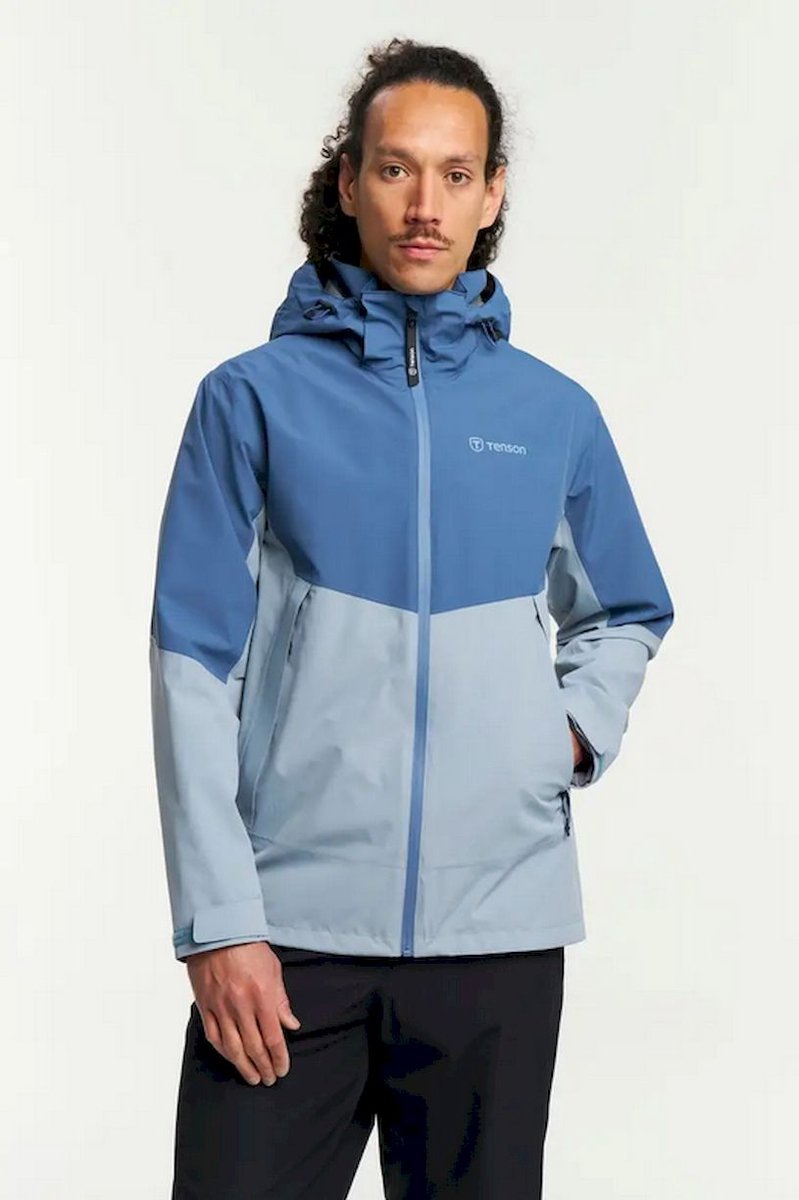 TENSON - winga colourblock men - Regenjack heren - Grijs, blauw