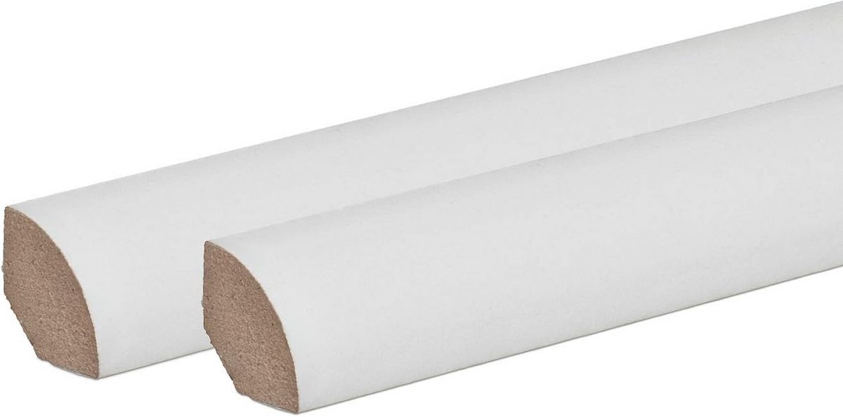 Afwerklijst wit MDF 14x14mm voor plinten en hoeken