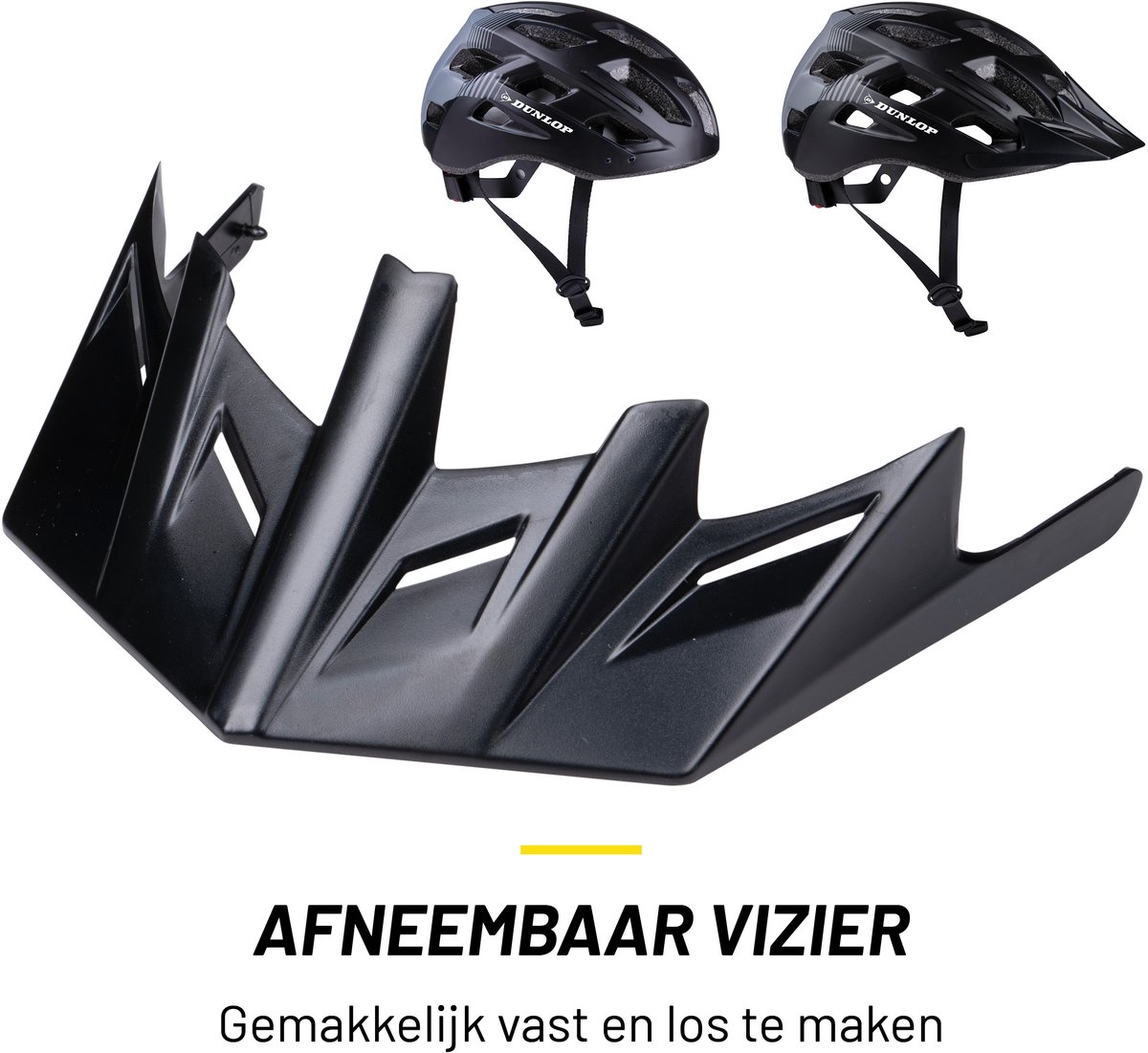 Dunlop Fietshelm - Mountainbike Helm - Maat L - Verstelbaar 58-61cm - LED Verlichting - Zwart – foto 3