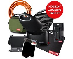 nomadiQ HOLIDAY barbecue pakket - de ultieme gas barbecue incl. accessoires voor vakantie met de boot, camper of caravan