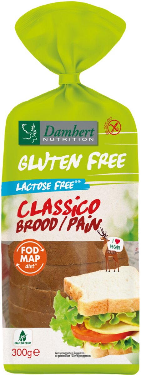 Damhert - Classico Brood Glutenvrij Lactosevrij - 8 x 300 gr - Voordeelverpakking