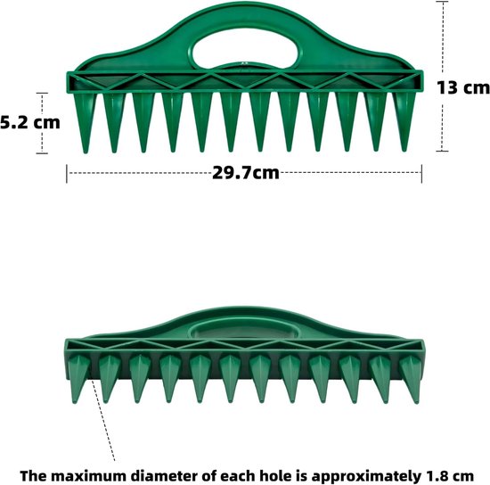 Tuinbouwgereedschap met 12 gaten met zadenverdeler voor snel in de bodem booren voor het zaaien van groenteplantenzaden van Merkloos	 — afbeelding 5