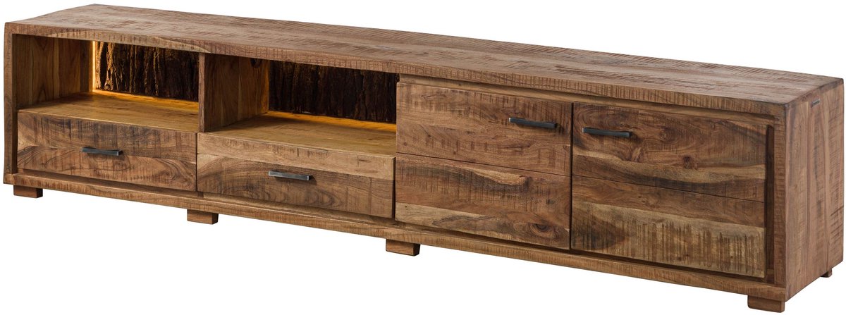 MASSIVMOEBEL24.DE TV-meubel BARK #110 natuur 220 x 47 x 40 cm