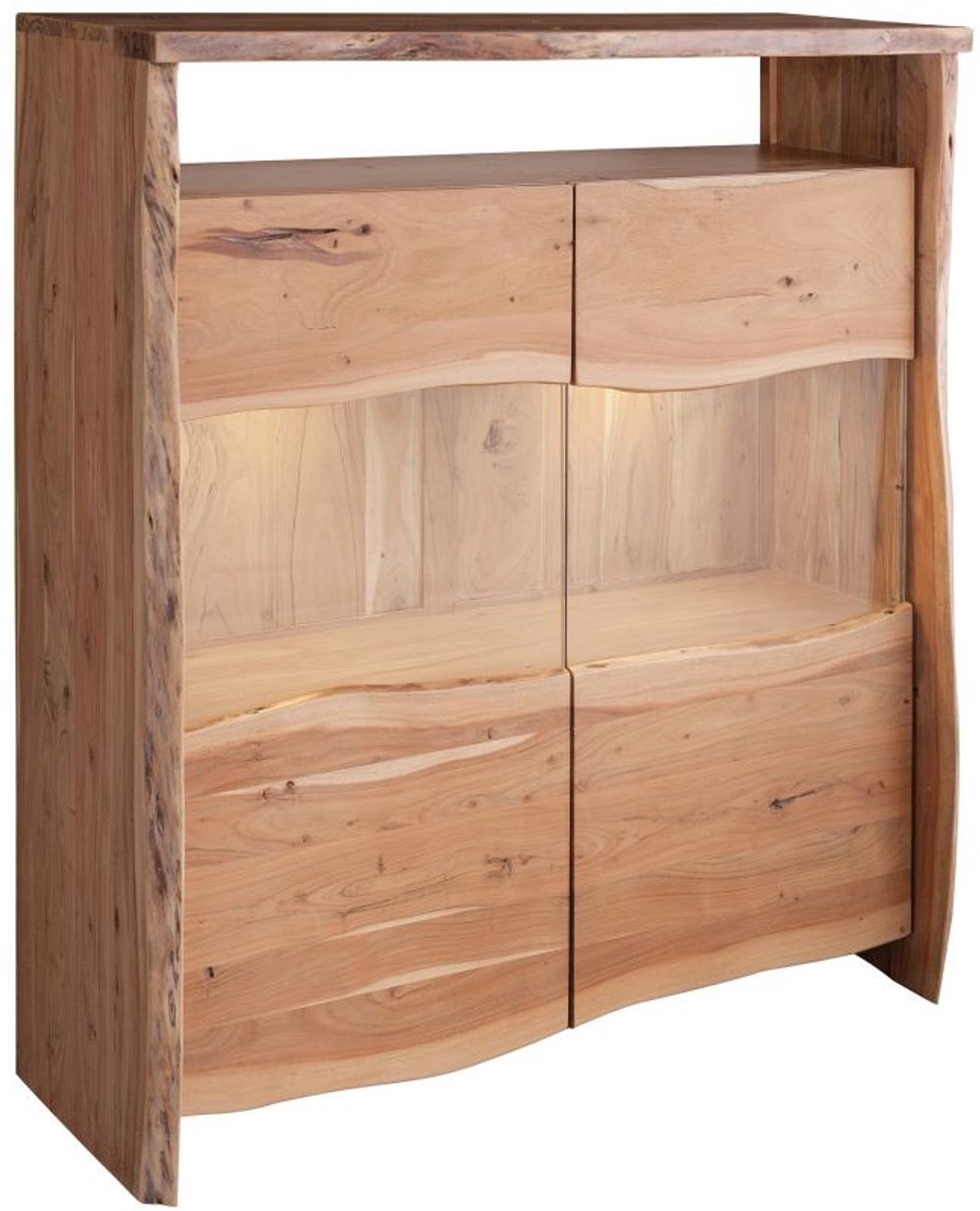 MASSIVMOEBEL24.DE highboard PURE ACACIA #105 natuur 131 x 147 x 45 cm