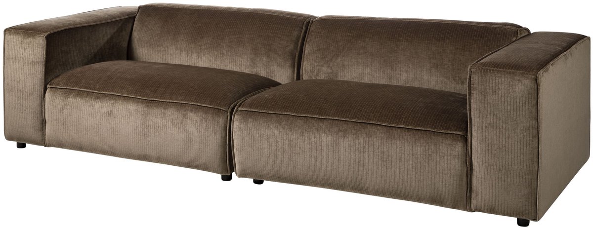 MASSIVMOEBEL24.DE 3-zitsbank AMELIE taupe 286 x 69 x 103 cm