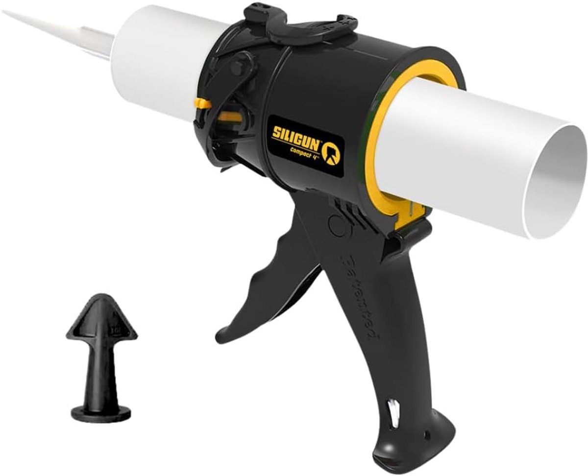 Compact kitpistool voor siliconen en afdichtmiddelen - 10 oz zonder staaf - 12:1 drukverhouding - ideaal voor doe-het-zelf projecten