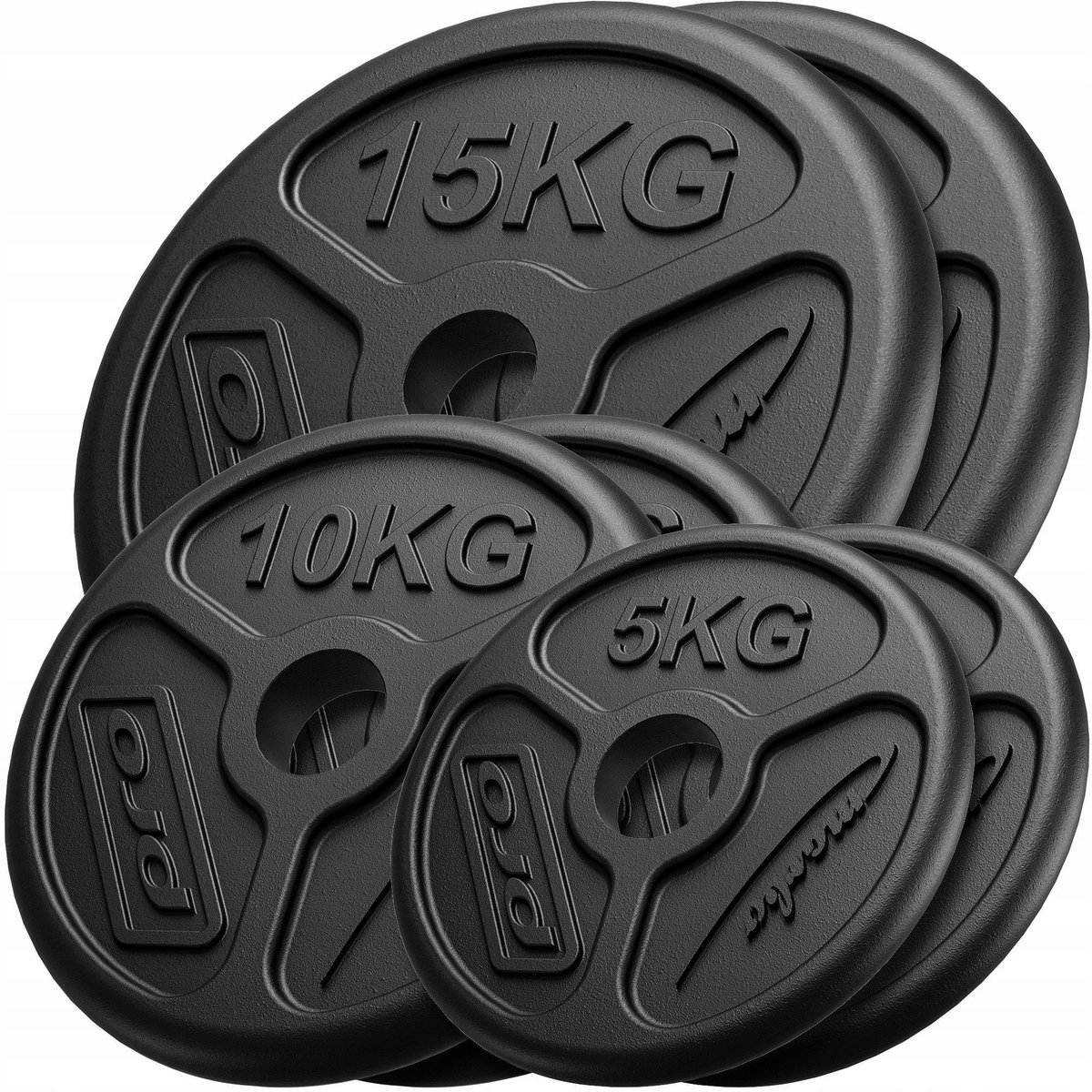 Marbo Sport - Olympische halterschijven set - Olympic Weight Plates - 60 kg - Gietijzer - Voor halterstang en krachttraining