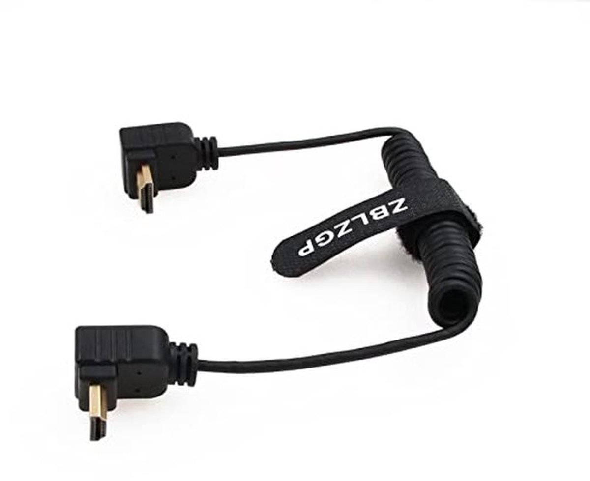 8K HDMI naar HDMI Spiraalkabel met High Speed Ethernet voor Monitor en Laptop