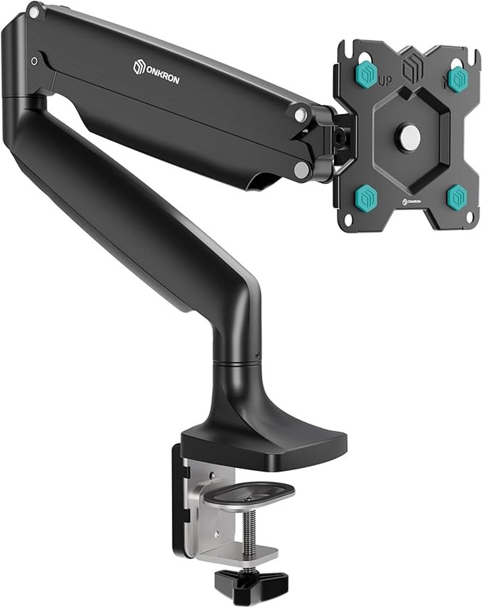 Gasveer monitorarm voor tafel - Verstelbaar voor schermen 13-32 inch - Zwarte VESA-bevestiging