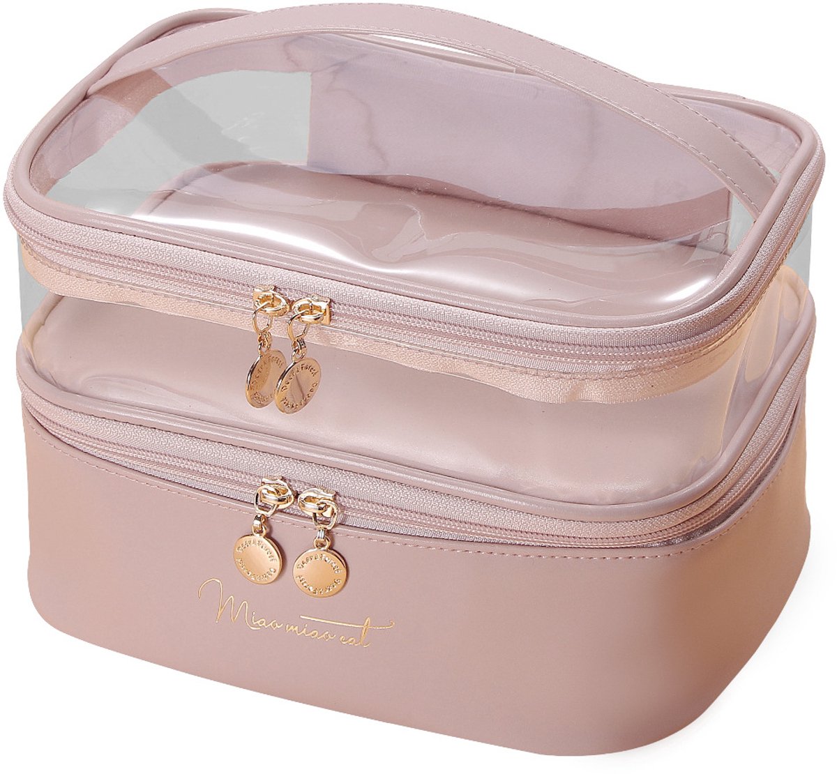 Eco PU Waterbestendige Make-up Organizer – Beige