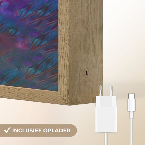 Nachtlampje 90x60 cm - Kinder lamp - Hond - Puppy - Zon - Bloemen - Golden retriever - Tafellamp kinderkamer draadloos - Slaapkamer lampje - Bedlamp kinderen - Kinderlampje - Wandlamp babykamer - Nachtlampjes van Merkloos — afbeelding 5