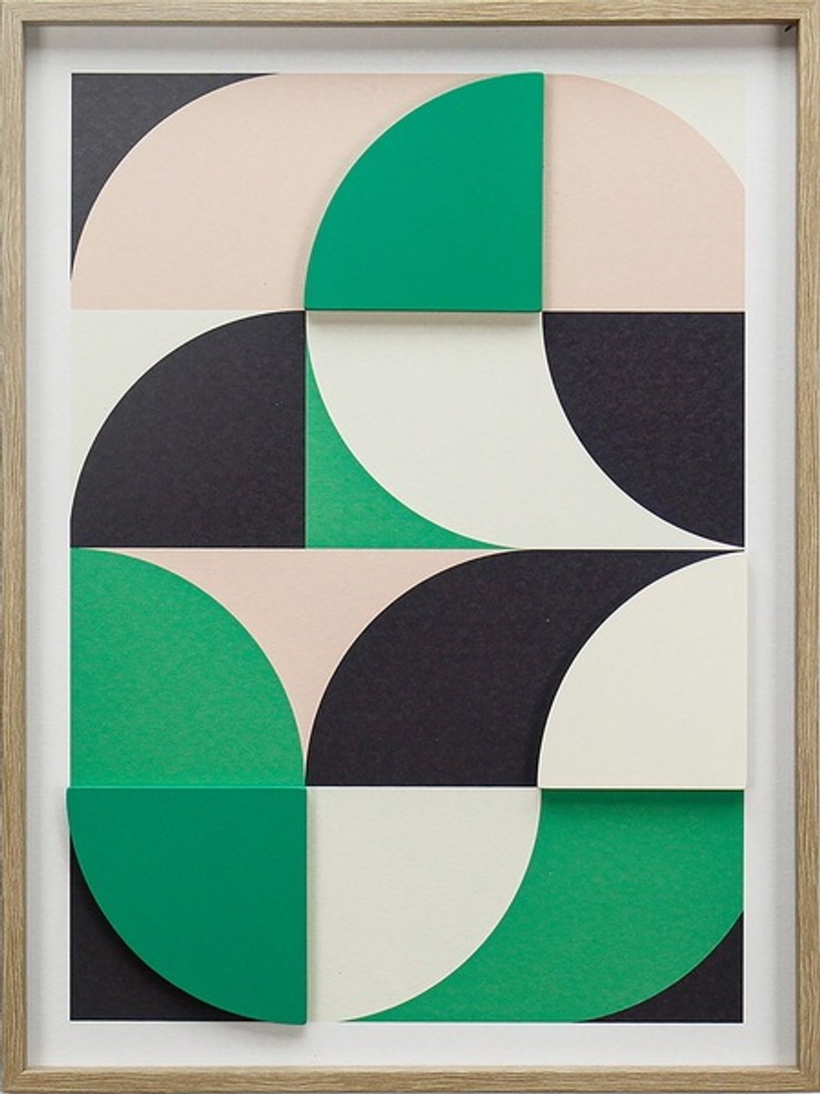 Schilderij abstract organisch groen