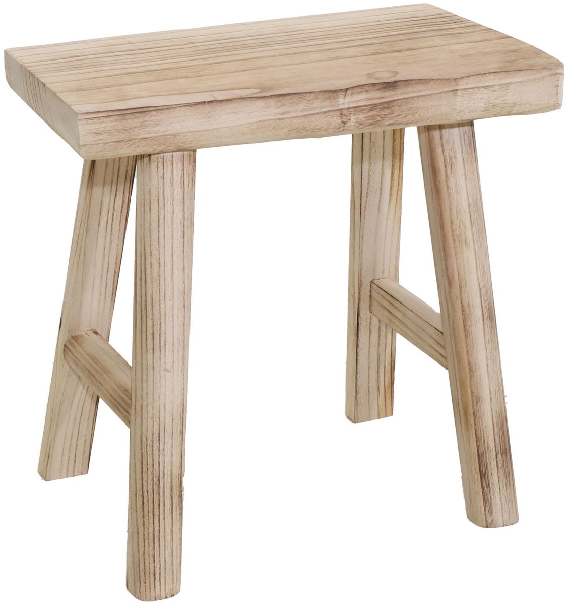 Mega Collections Zit krukje - stoeltje - voor kinderen - Decowood - 40 x 22 x 26 cm - rechthoek - plantentafel - verhoger