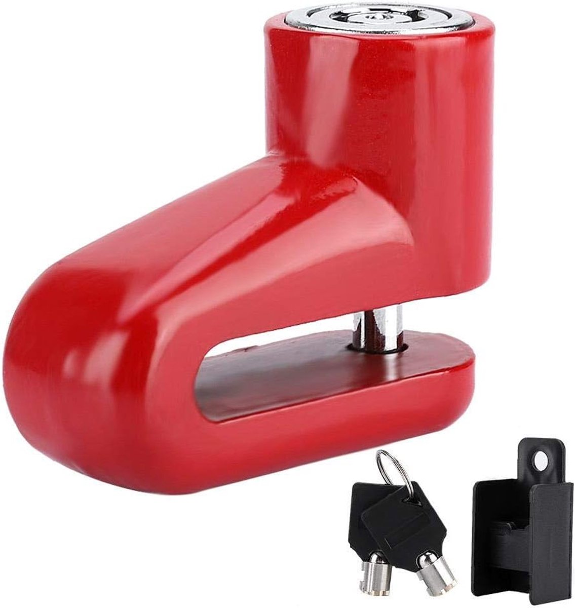 Schijfremslot - Motorfiets slot - Anti diefstal - Corrosiebestendig metaal - 48mm vergrendeldiepte - Rood